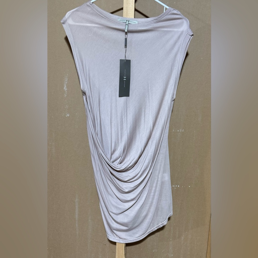 NWT HALSTON HERITAGE SIDE DRAPE DETAIL TOP MEDIUM